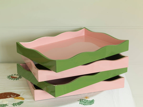 The Allegra Wiggle Tray in Pink and Green