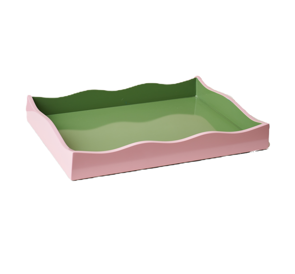 The Allegra Wiggle Tray in Pink and Green
