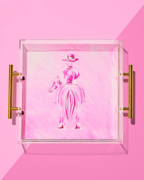 Mustang Sally Acrylic Tray with Gold Handles