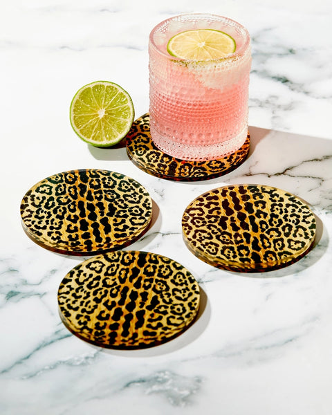 Leopard Print Coaster(Set of 4)