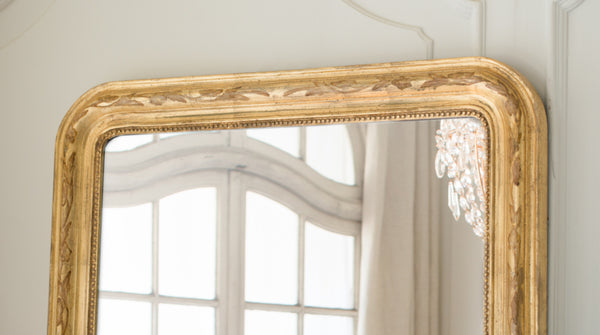 Louis Philippe Mirror in Gold Finish