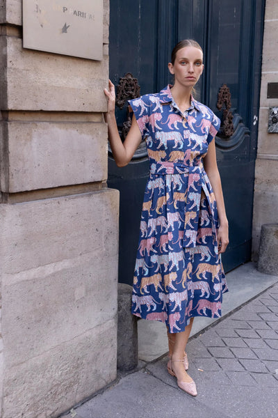 Belted Shirt Dress in Raj