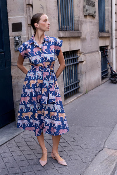 Belted Shirt Dress in Raj