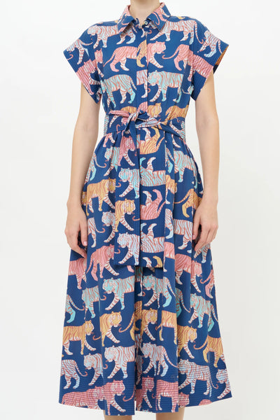 Belted Shirt Dress in Raj