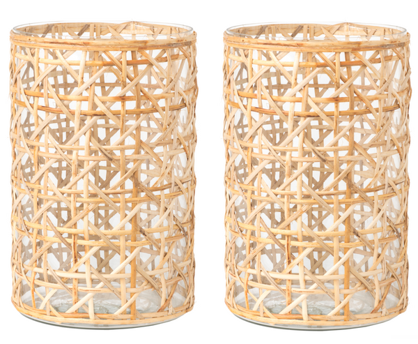 Wicker Hurricane Vase