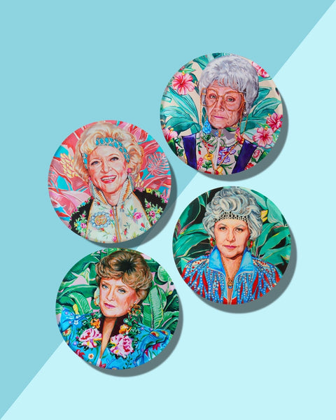Golden Gals Coasters (Set of 4)