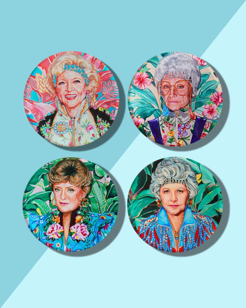 Golden Gals Coasters (Set of 4)