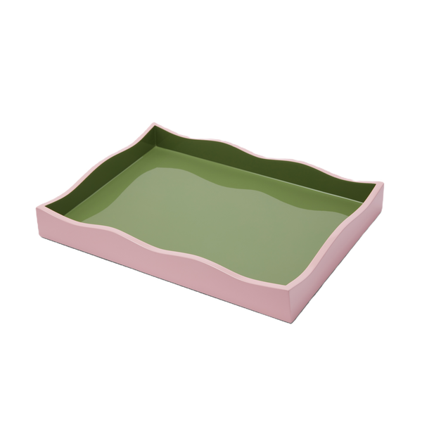 The Allegra Wiggle Tray in Pink and Green