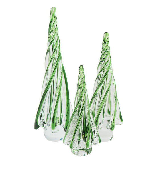 Green Holiday Glass Tree