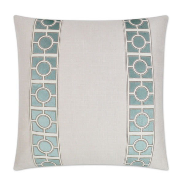 Vendome Pillow With Seaglass Trim