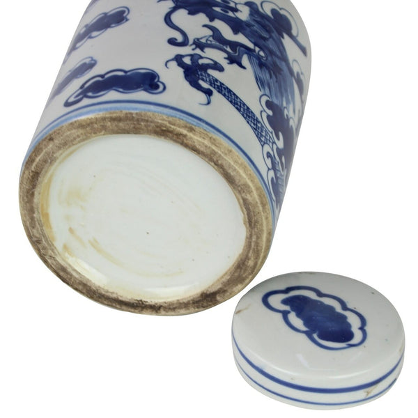 Blue And White Mini Tea Jar Dragon