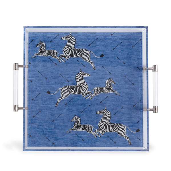 Zebra Tray In Lucite
