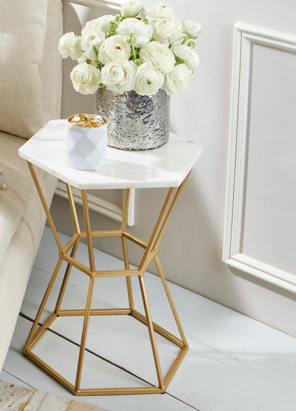 Hexagonal Marble Table