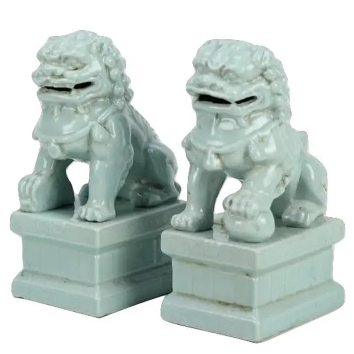 Mini Pale Blue Foo Dogs