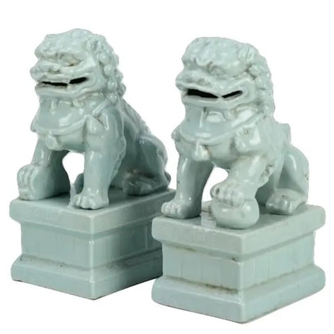 Mini Pale Blue Foo Dogs