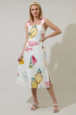 Zahra Island Tyra Smocked Midi Dress