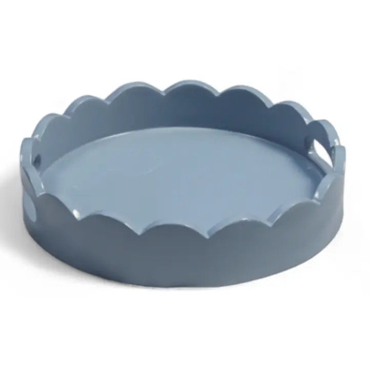 Scalloped Lacquer Pale Blue