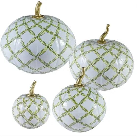 Green Trellis Pumpkin 6"