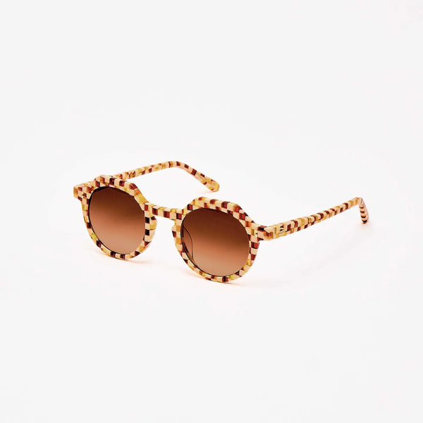 Georgie - Toasted Moxie Checkered Sunglasses