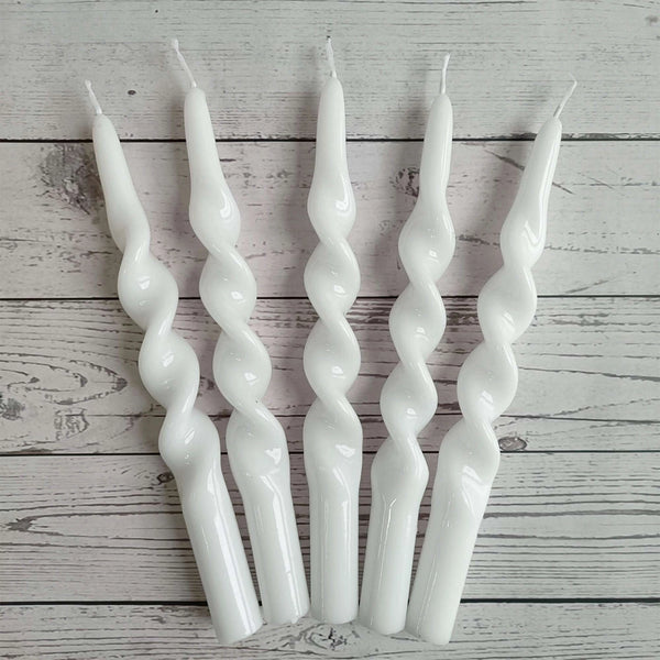 2-Pack 10inch Handmade Spiral Taper Holiday Candles