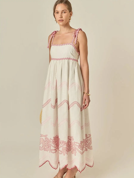 The Elodie Embroidered Maxi Dress