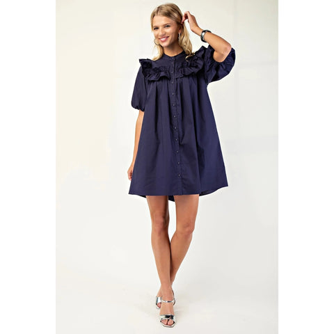 Puff Sleeve Mini Dress