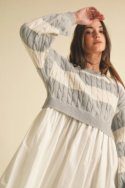 Sweater Knit Top and Skirt