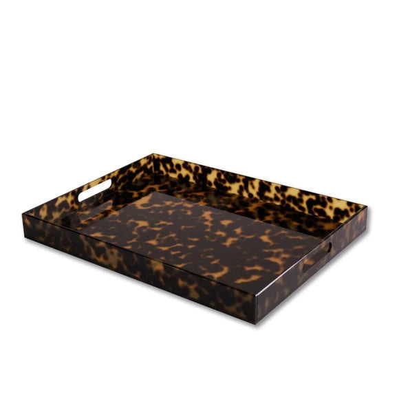 Acrylic Tortoise X-Large Tray with Handles