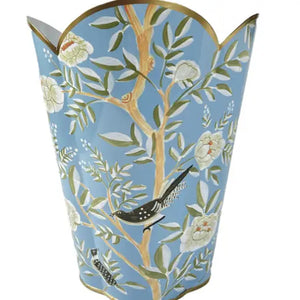 Blue Chinoiserie Waste Paper Basket