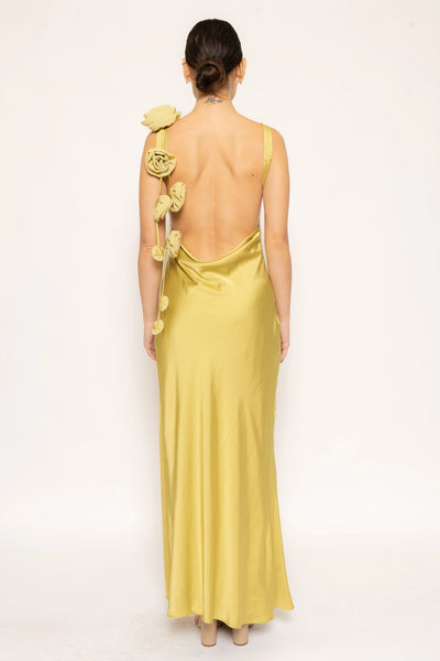 Floral Shoulder Maxi Dress