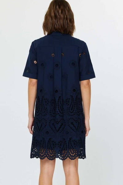 Eyelet Embroidered Shirts Dress