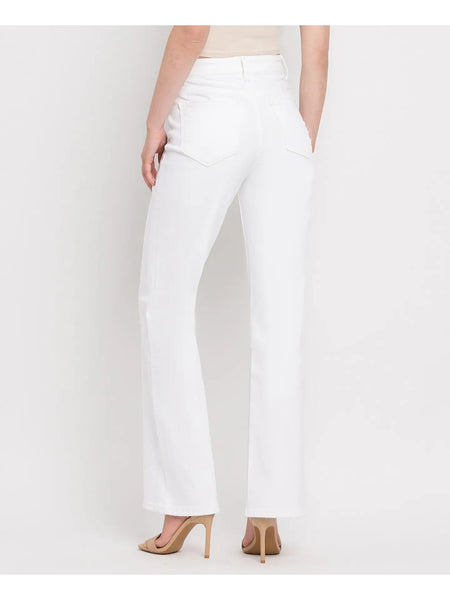 High Rise Flare White Jean