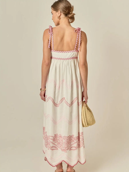 The Elodie Embroidered Maxi Dress