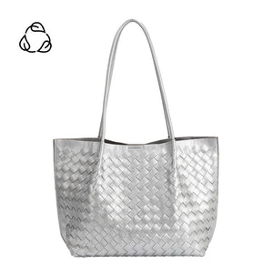 Victoria Silver Recycled Vegan Tote Bag