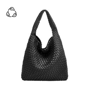 Johanna Black Recycled Vegan Shoulder Bag
