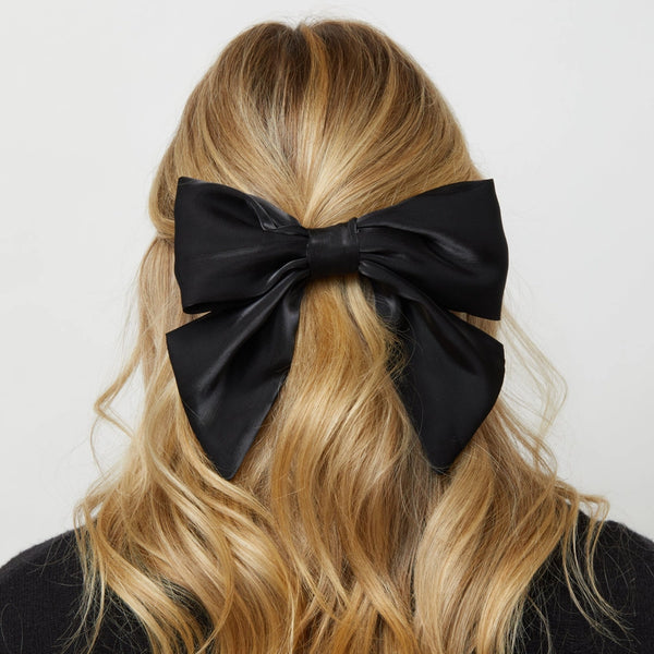 Jet Silk Natalia Bow Barrette