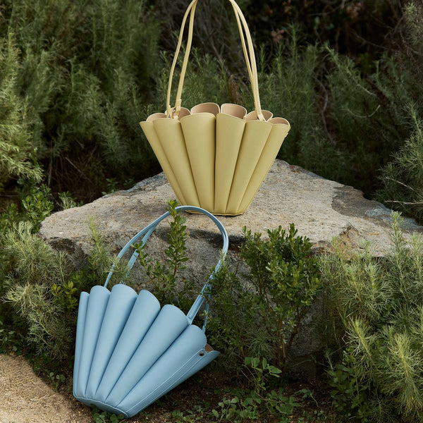 Shellie Blue Recycled Vegan Leather Shoulder Bag