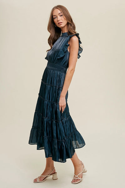 Orla Organza Tiered Midi Dress