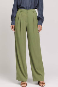 Olive Pintucked Trouser
