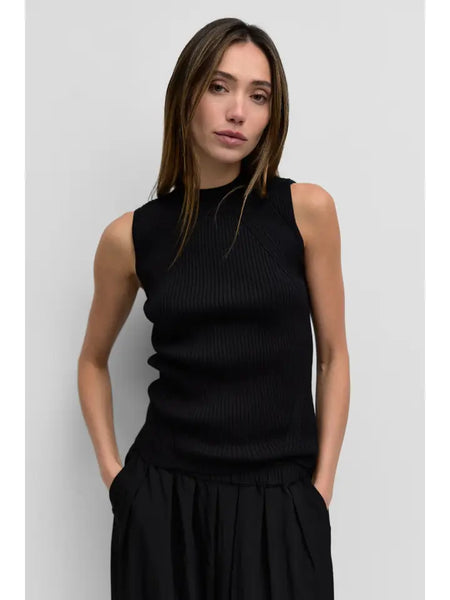 Aleah Ribbed Mock Neck Top