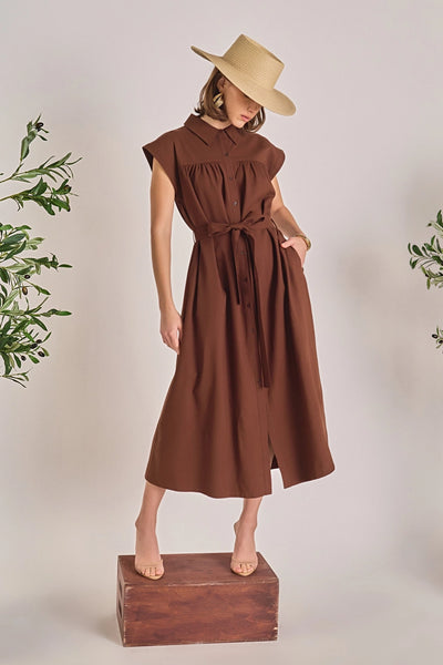 Hazel Belted Midi Dress