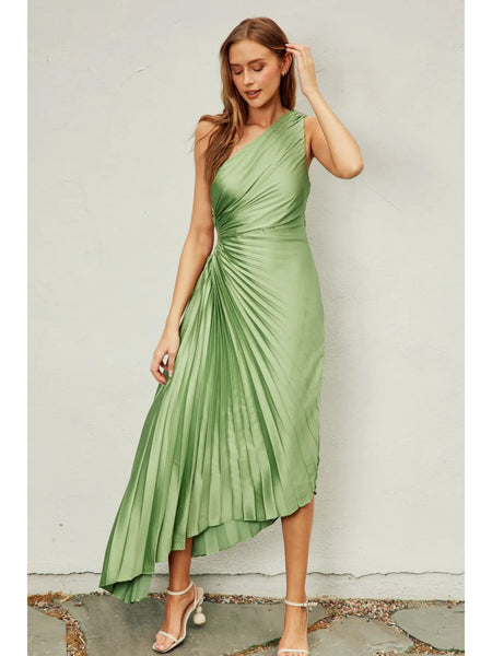 Mint Pleated Dress