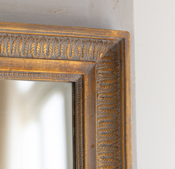 Empress Trumeau Mirror in Potter’s Clay & Gold Finish