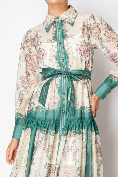 Lottie Long Sleeve Floral Print Maxi Dress