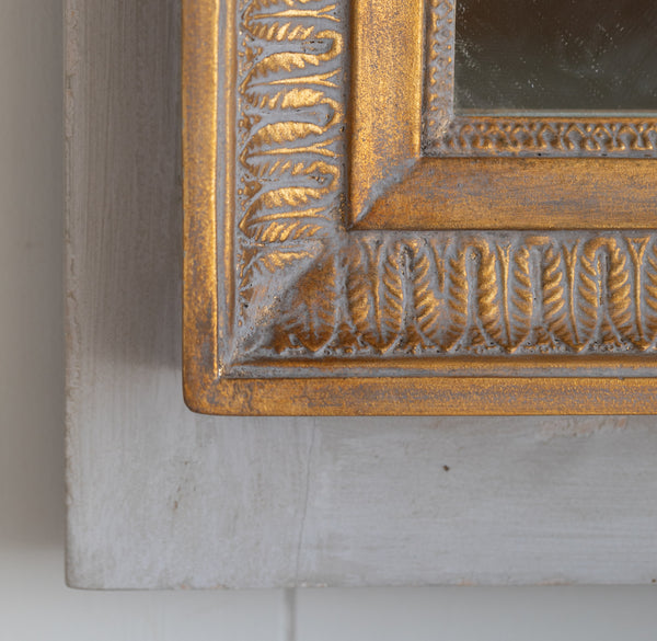 Empress Trumeau Mirror in Potter’s Clay & Gold Finish