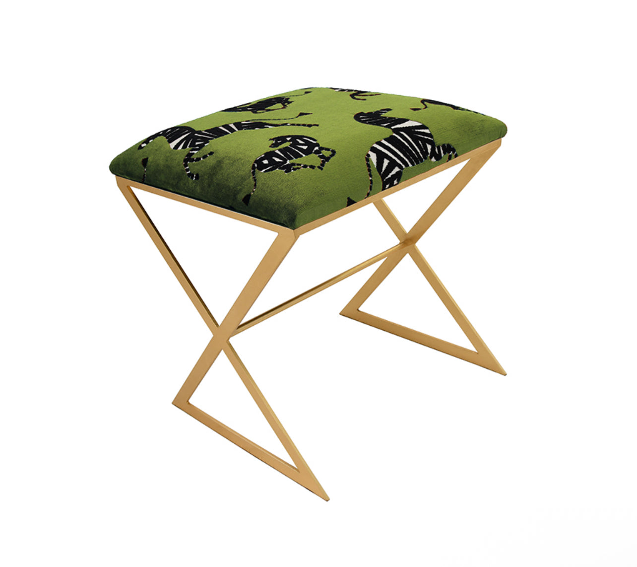 Green Zebra Side Stool