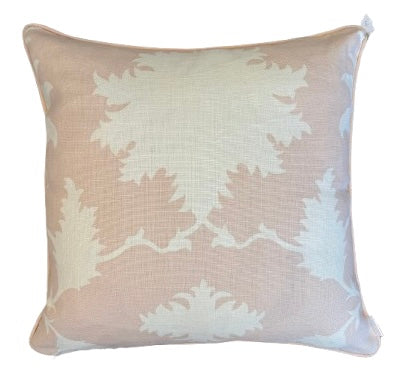 Blush Linen Pillow Pipped in Silk
