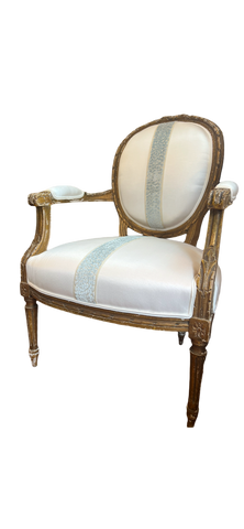 19th Century Antique Gilded Fauteuil