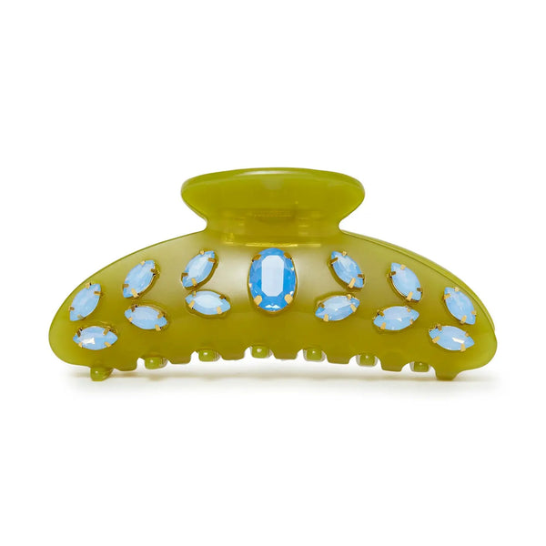 Azure Large Crystal Claw Clip
