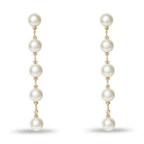 Lele Sadoughi X Marilyn Monroe Starlet Pearl Linear Earrings